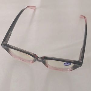 Glasses pink and black +2.75 blue light filter